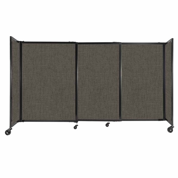 StraightWall Sliding Portable Partition 7'2" x 4' Mocha Fabric